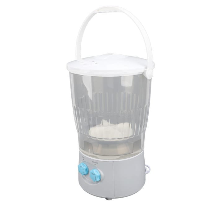 Kleine Wasmachine 85W 10L Tot 15 Minuten Timer Compacte Wasmachine voor Huis Appartement EU white