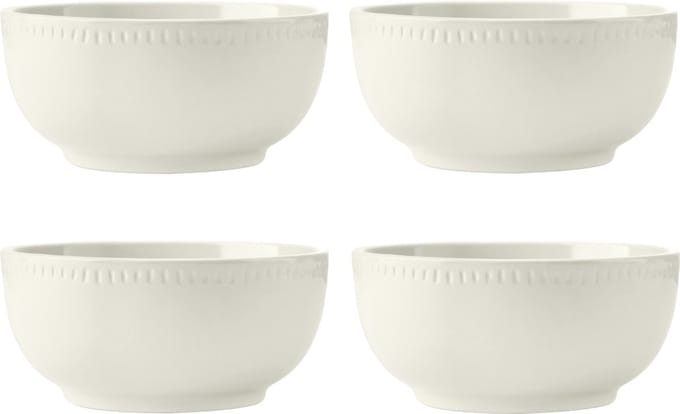 Mikasa - Ontbijtkommen - Cranborne - Keramiek - Crème - Set van 4 - 15cm
