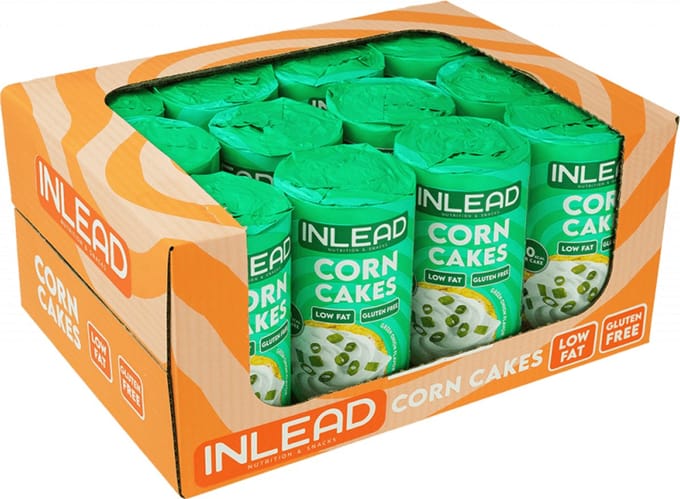 Inlead Corn Cakes (12x120g) Green Onion - Functionele voeding - Supervoeding