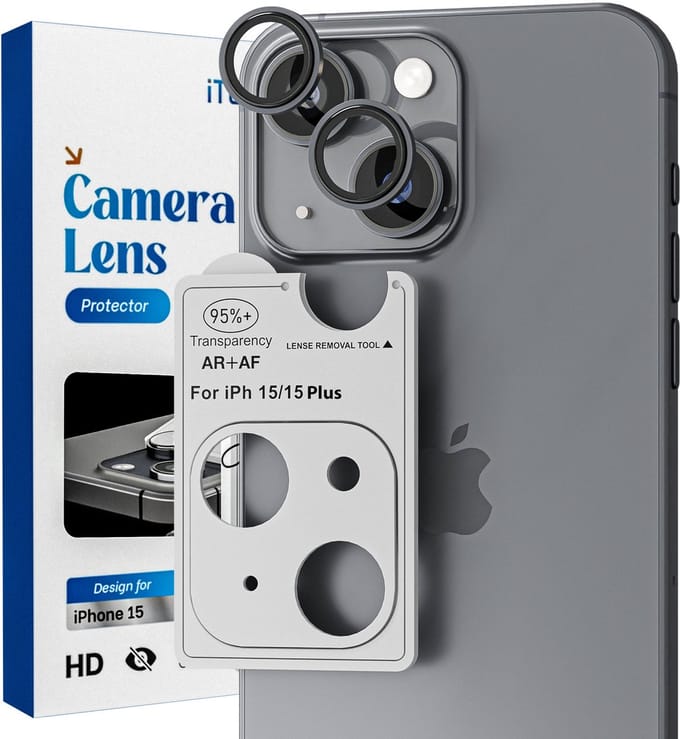Transparant Camera ScreenProtector - Geschikt voor iPhone 15 - 9H Bescherming