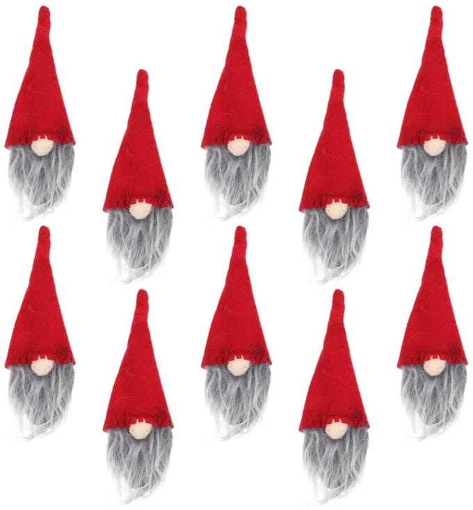 Dailygoods - 10 Stuks Creatieve Kerstflessenhoeden voor Wijnflessen