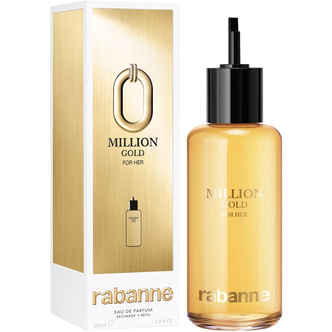 Rabanne Million Gold for Her Eau de Parfum navulling Damesparfum Dames 200 ml