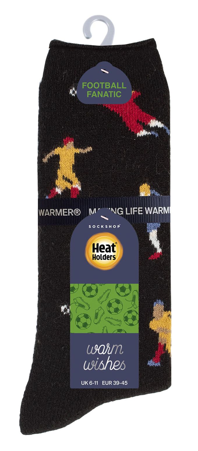 Heat Holders Lite - Heren Hobby Sokken - 2 Paar Gevoerde Thermische Sokken - Voetbal