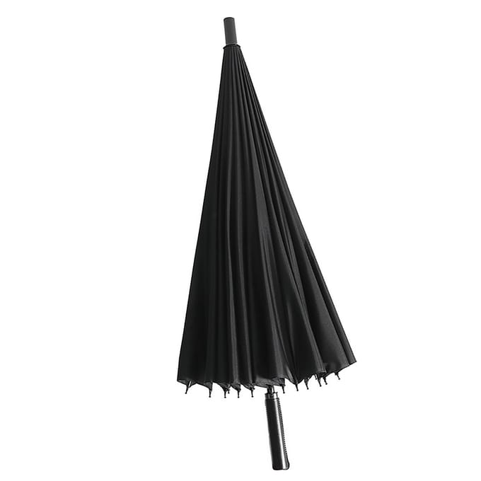 Paraplu met lange steel voor regen Groot formaat Dik Winddicht 24 baleinen Rechte stok black
