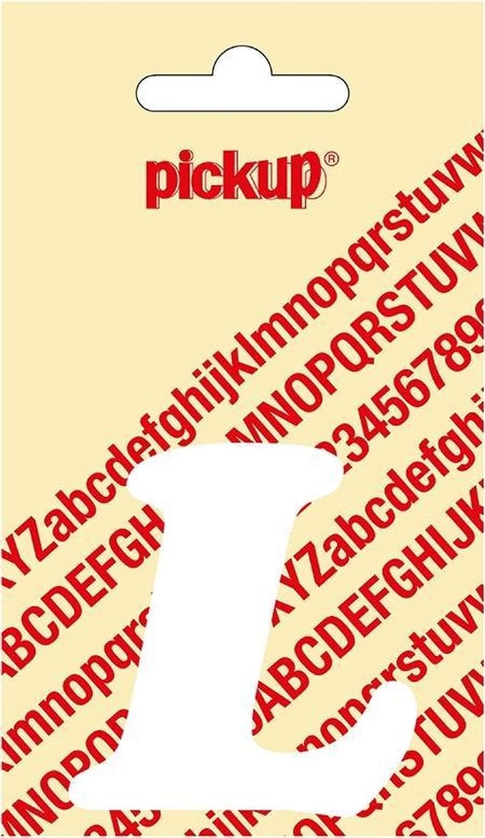 Pickup plakletter CooperBlack 60 mm - wit L