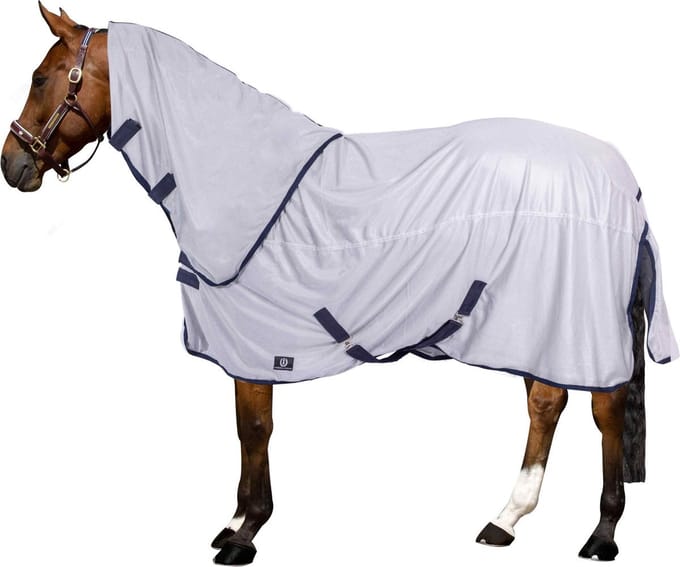 Imperial Riding - Vliegendeken met hals - Reese - Silvergrey - Maat 125
