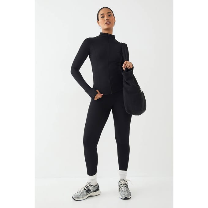 Dames DSGN Studio Ultra Sculpt Hoge Taille Diepe Tailleband Legging | Black | Maat: Medium