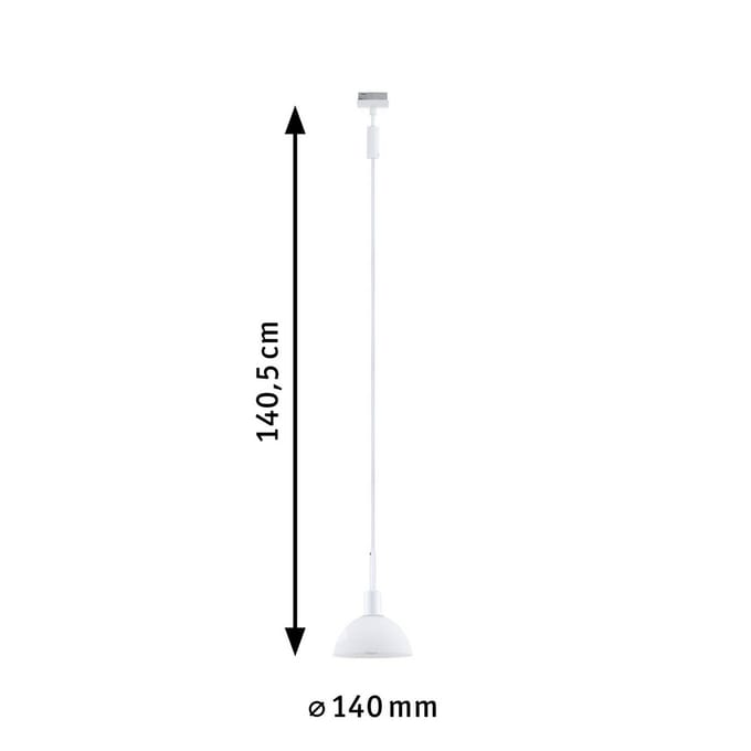 Paulmann URail hanglamp Sarrasani, signaalwit, metaal