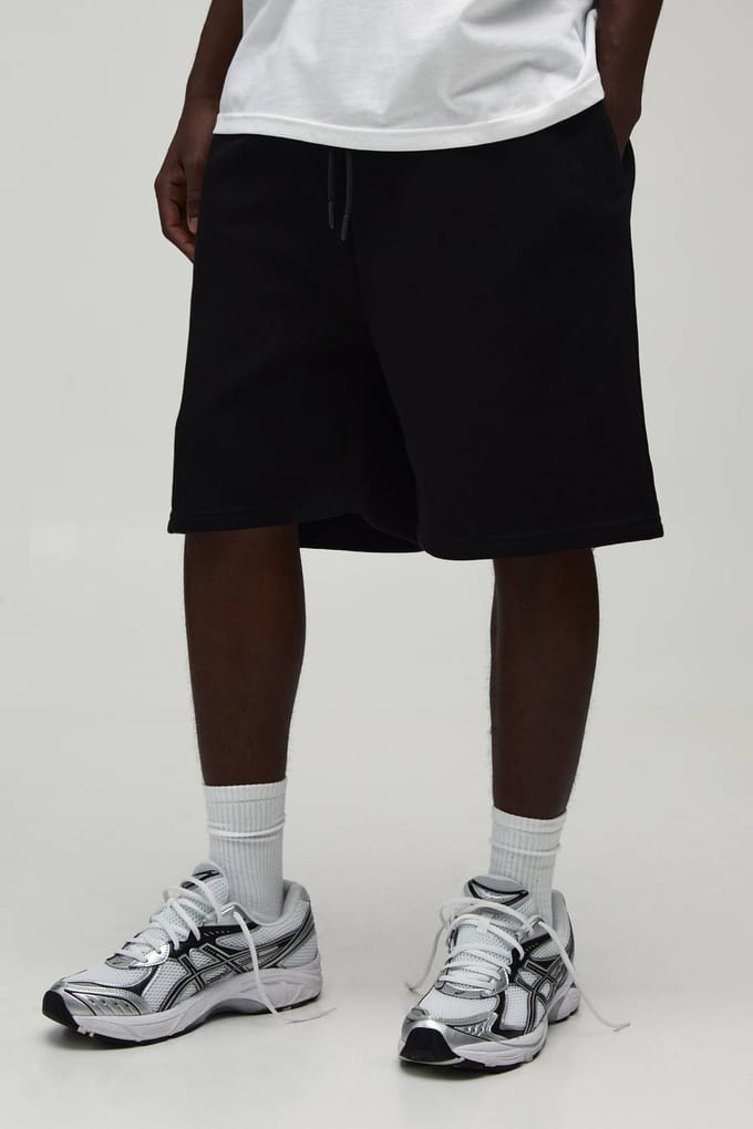 Essential Baggy Fit Middellange Short | Black | Size Large