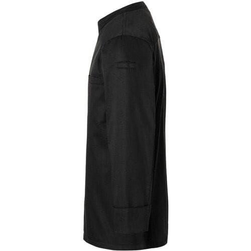 (6 stuks) KARLOWSKY Lange Mouw Kokshemd - Zwart - maat: XL