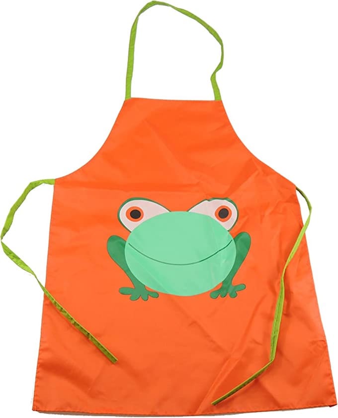 *** Kikker Kinder Keukenschort - Oranje Kliederschort - Waterafstotend - van Heble®***