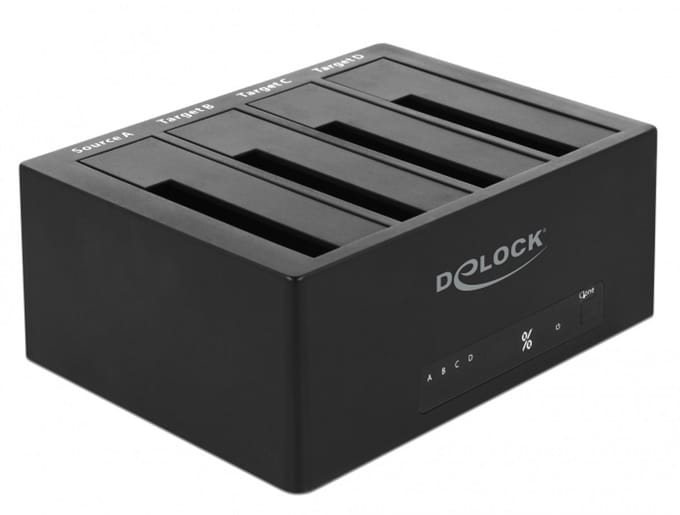 Delock SuperSpeed USB 5 Gbps Docking Station for 4 x SATA HDD / SSD with Clone Function