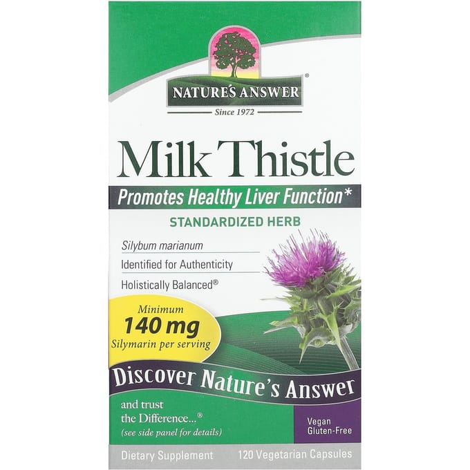 Nature'S Answer, Mariadistel, 140mg, 120 Vegetarische Capsules