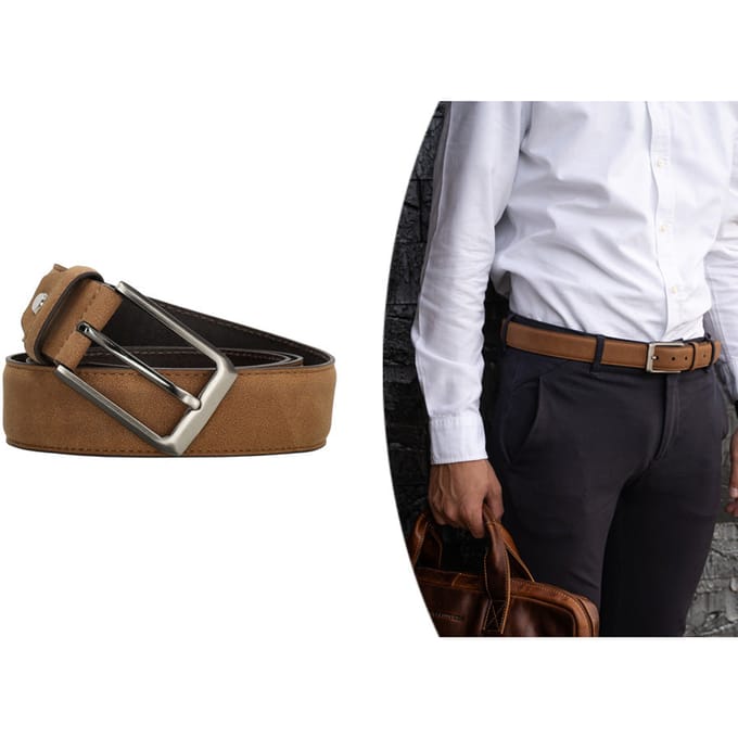 Milanoro Lederen Riem Mannen 115 cm - Cognac – Klassiek & Tijdloos