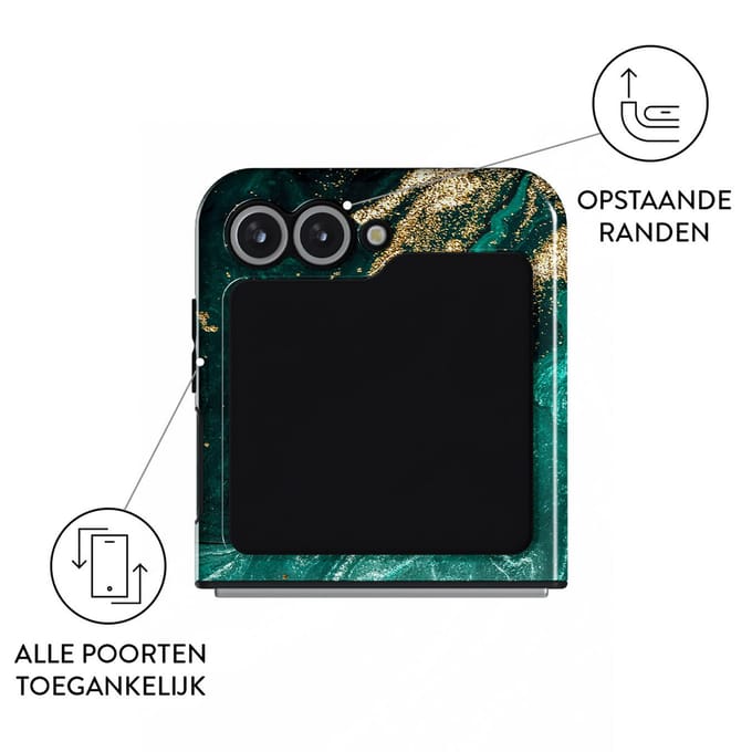 Burga Tough Backcover geschikt voor Samsung Galaxy Z Flip 6 - Emerald Pool