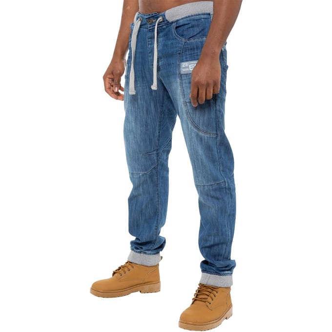 Enzo | Heren Denim Jogger Jeans - Blauw