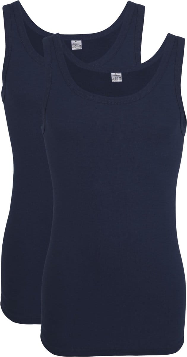 Gotzburg heren singlets Feinripp (2-pack) - blauw