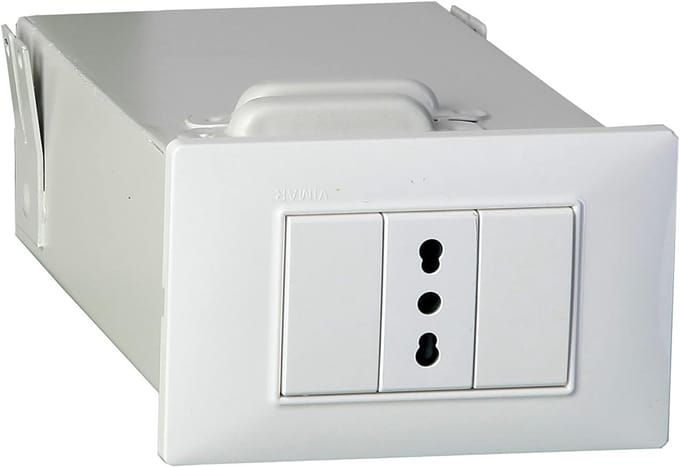 Onzichtbare Kluis - Wandkluis Lade - Waardevolle Spullen - Geïntegreerd Stopcontact - 18 x 11 x 0.1 cm - Wit