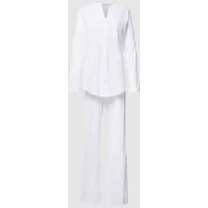 Hanro Katoen Deluxe pyjama met lange mouwen
