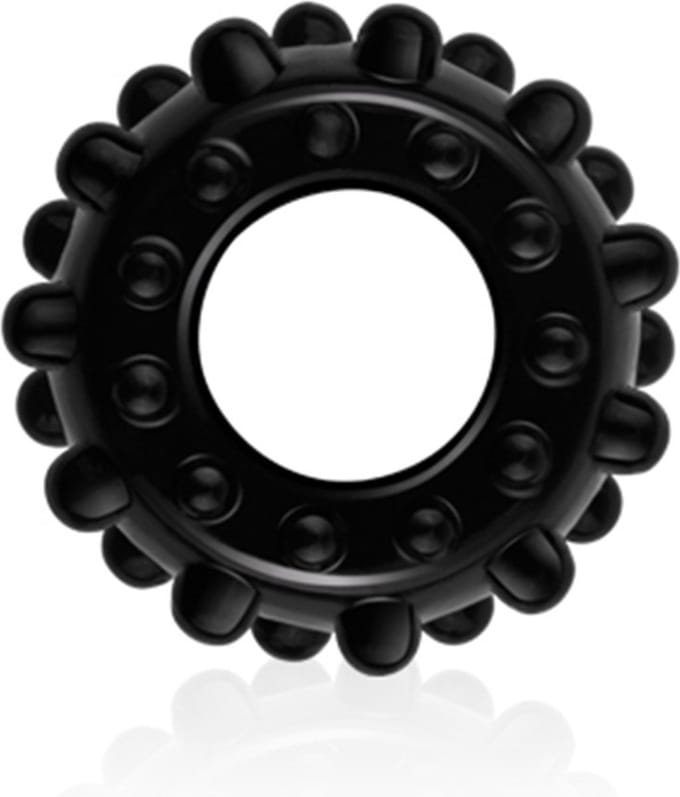 Lovetoy PowerPlus cockring ribbel - zwart