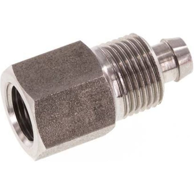 8x6 & G1/8'' RVS 1.4571 Rechte Opsteekkoppeling Binnendraad