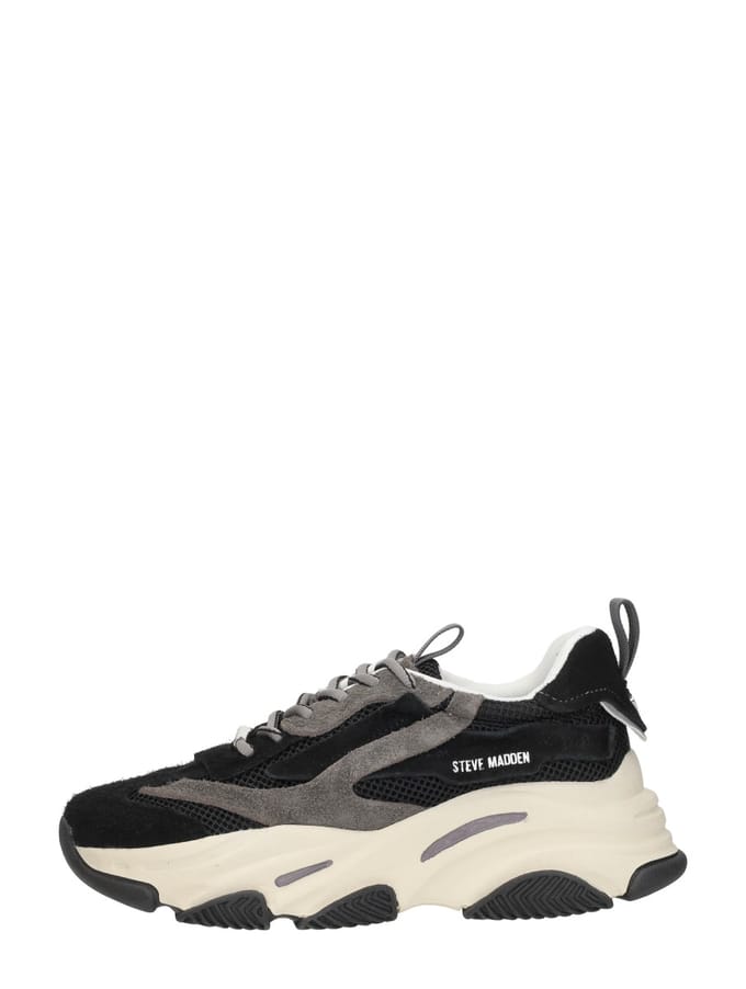 Steve Madden Possession-e Sneakers Black Smoke Maat: 37 | Trainingsschoenen Outlet | Dames | Zwart
