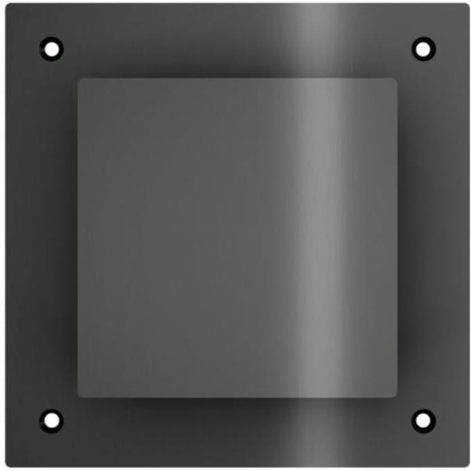 Hotbath &More VGVS015 ventilatierooster vierkant met schroeven geborsteld zwart PVD
