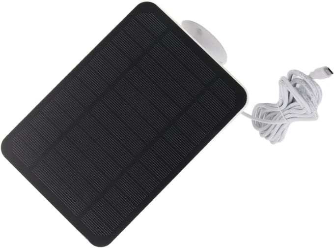 Zonnepaneel - Zonne-energie Paneel - Camera Opladen - IP65 Waterdicht - 4W Vermogen - Wit