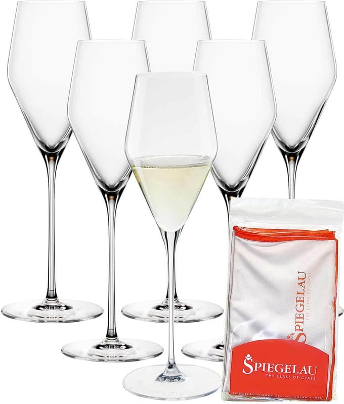 Champagnergläser + Poliertuch Definition 250 ml Set van 6