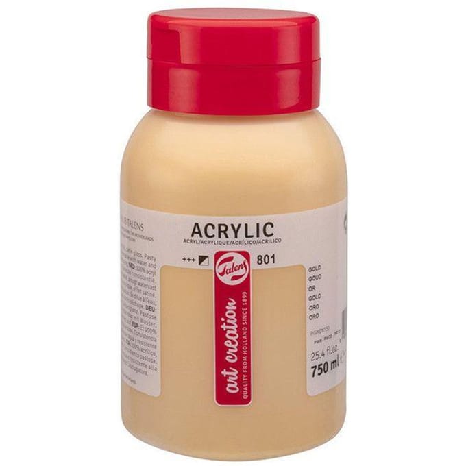 Peinture acrylique - Or - 801 - Pot de 750 ml - Talens Art Creation