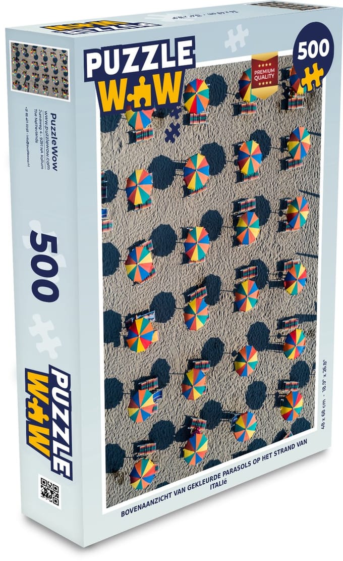 Puzzel Parasol - Strand - Zomer - Legpuzzel - Puzzel 500 stukjes