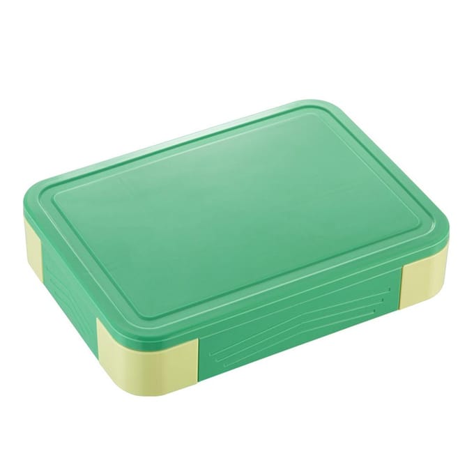 Compartiment Lunchbox Plastic Draagbare Lunchbox Studenten Kantoor Bento Box Magnetron Voedselcontainers Met Vork En Lepel 1300ml blue