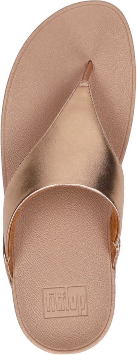 Fitflop Lulu Leather Toepost Teenslippers - Rosé-goud - Maat 43