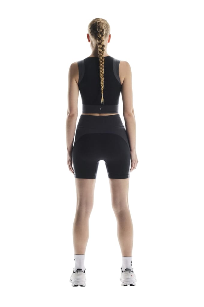 On Studio Knit Crop 1 W Black | Eclipse Maat: L | Sport BH's Outlet | Dames | Zwart