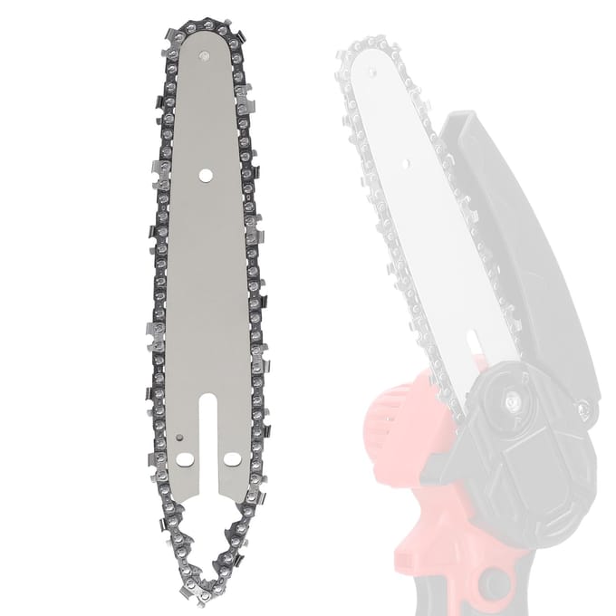 Ensemble Chaîne de Tronçonneuse au Lithium et Plaque de Guide Tronçonneuses Électriques Barre de Guide Kit Chaîne de Scie Coupe de Bois 4 inch