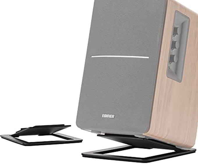 Desktop luidsprekerstands met 15 graden kanteling - zwart
