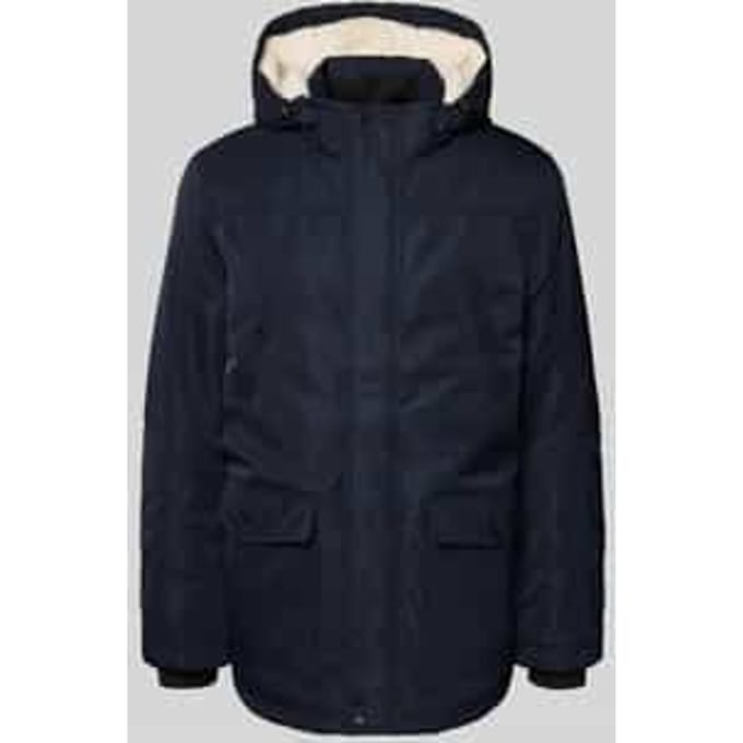 Parka met teddybont en klepzakken