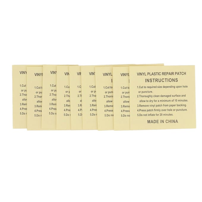 100 pièces Patch de réparation auto-adhésif Résistant à l'eau PVC Patch Transparent pour Matelas Gonflable Bouée Gonflable Jouet Gonflable beige