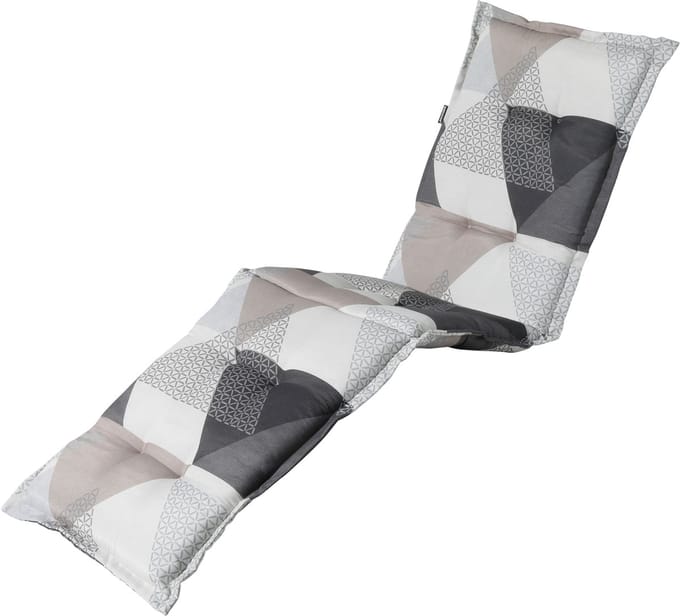 Madison - Tuinkussen - Loungekussen - 200 x 60cm - Triangle Grijs - Ligbedkussen