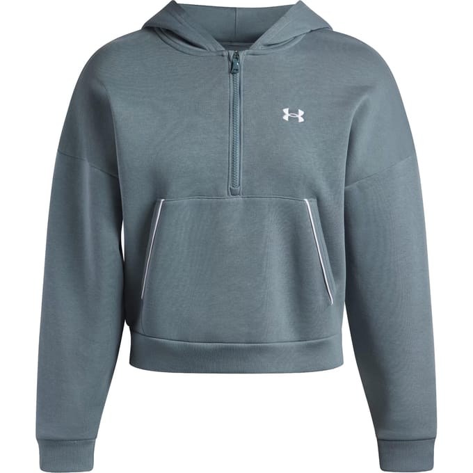 Under Armour Rival Fleece  Piped Half-Zip Sweatshirt Dames-wit