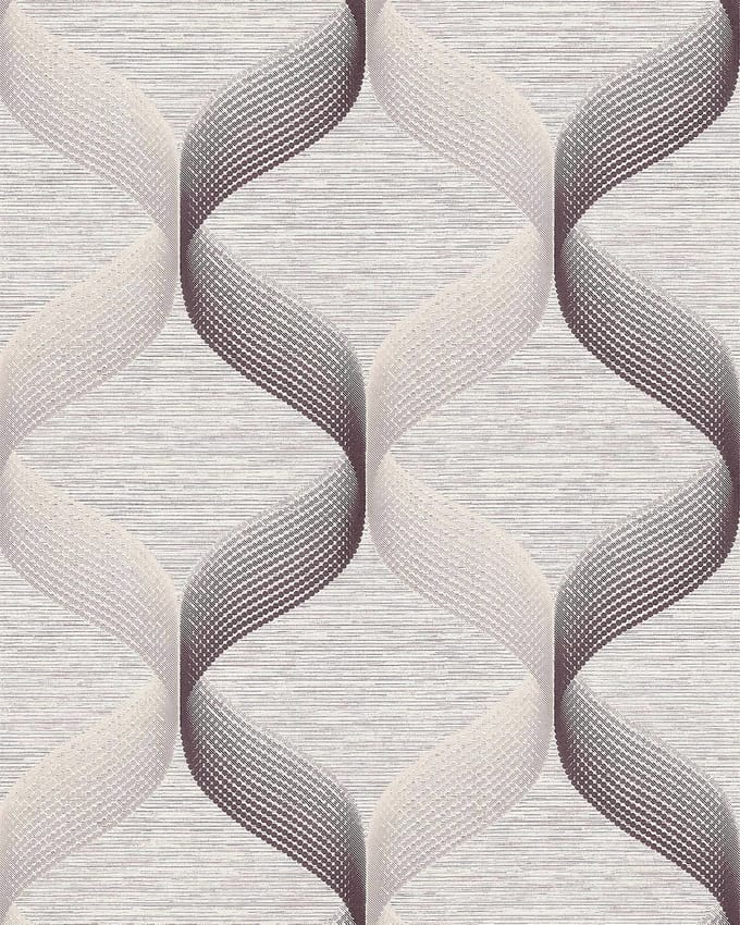 Retro behang EDEM 1034-14 vinylbehang gestructureerd met grafisch patroon glinsterend crème beige bruin 5,33 m2