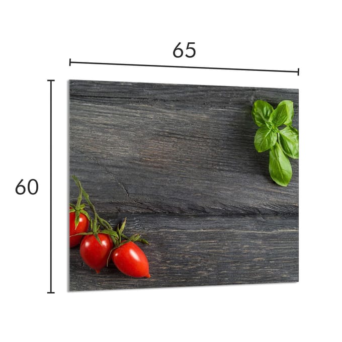 TMK ArtDeko - Snijplank van gehard glas - 65x60 cm - Pomidory - Multifunctioneel