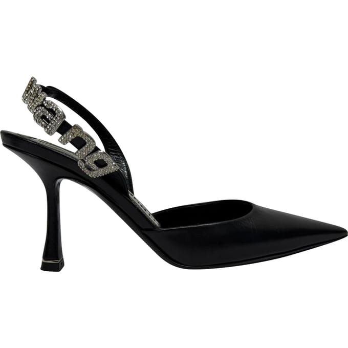 Alexander Wang Grace versierde slingback pumps in zwart leer