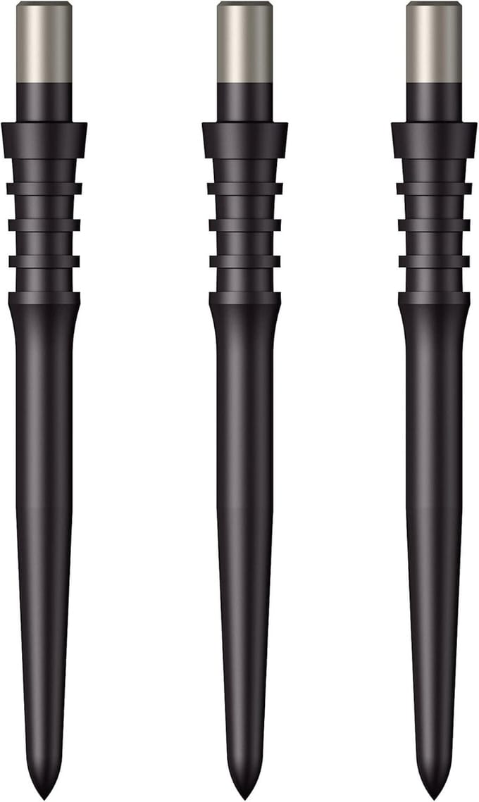 Dartpunten - Pijltips - Precisie Werpen - Titan Pro - 28 mm - Zwart
