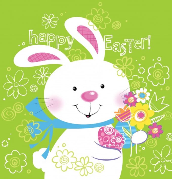 Plastic tafelkleed Hoppy Bunny