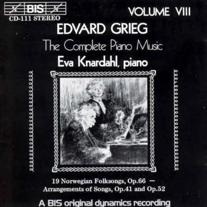 Eva Knardahl - Grieg: 19 Norske Folkeviser, Op. 66 | 6 Son (CD)