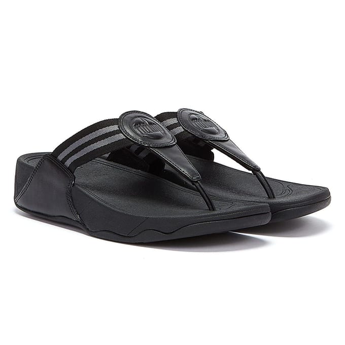 Fitflop Walkstar Webbing teenslippers voor dames - (Zwart)