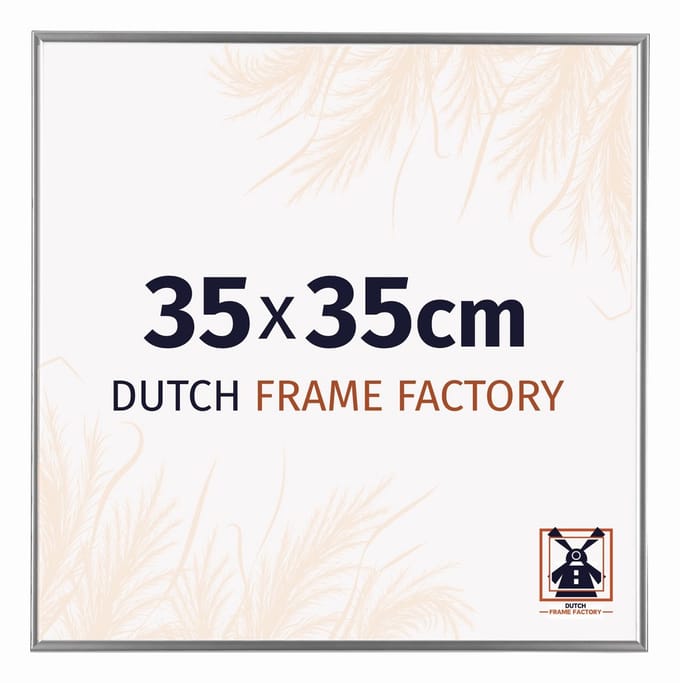 Fotolijst 35x35 cm - Kunststof - Zilver Hoogglans - Easy