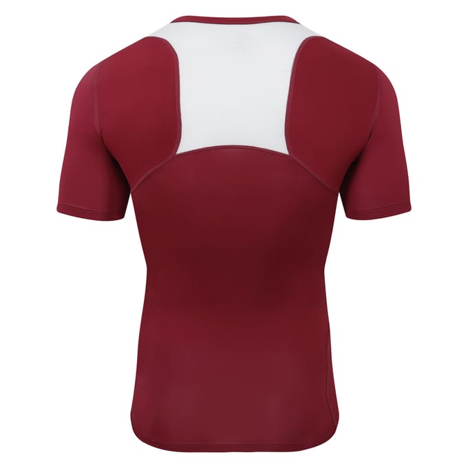 Umbro Unisex Elite V-hals Base Layer Top voor volwassenen (Nieuw Claret)