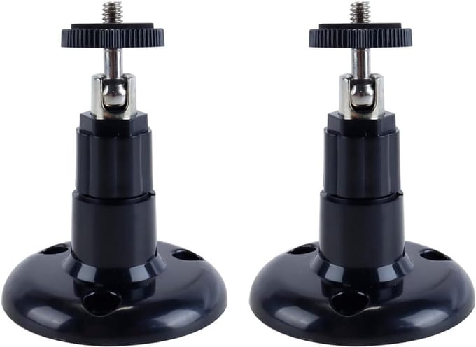 Camera Bevestiging - Muurbeugel Set - Beveiliging Thuis - Universele Schroefdraad - 2 Stuks - Zwart